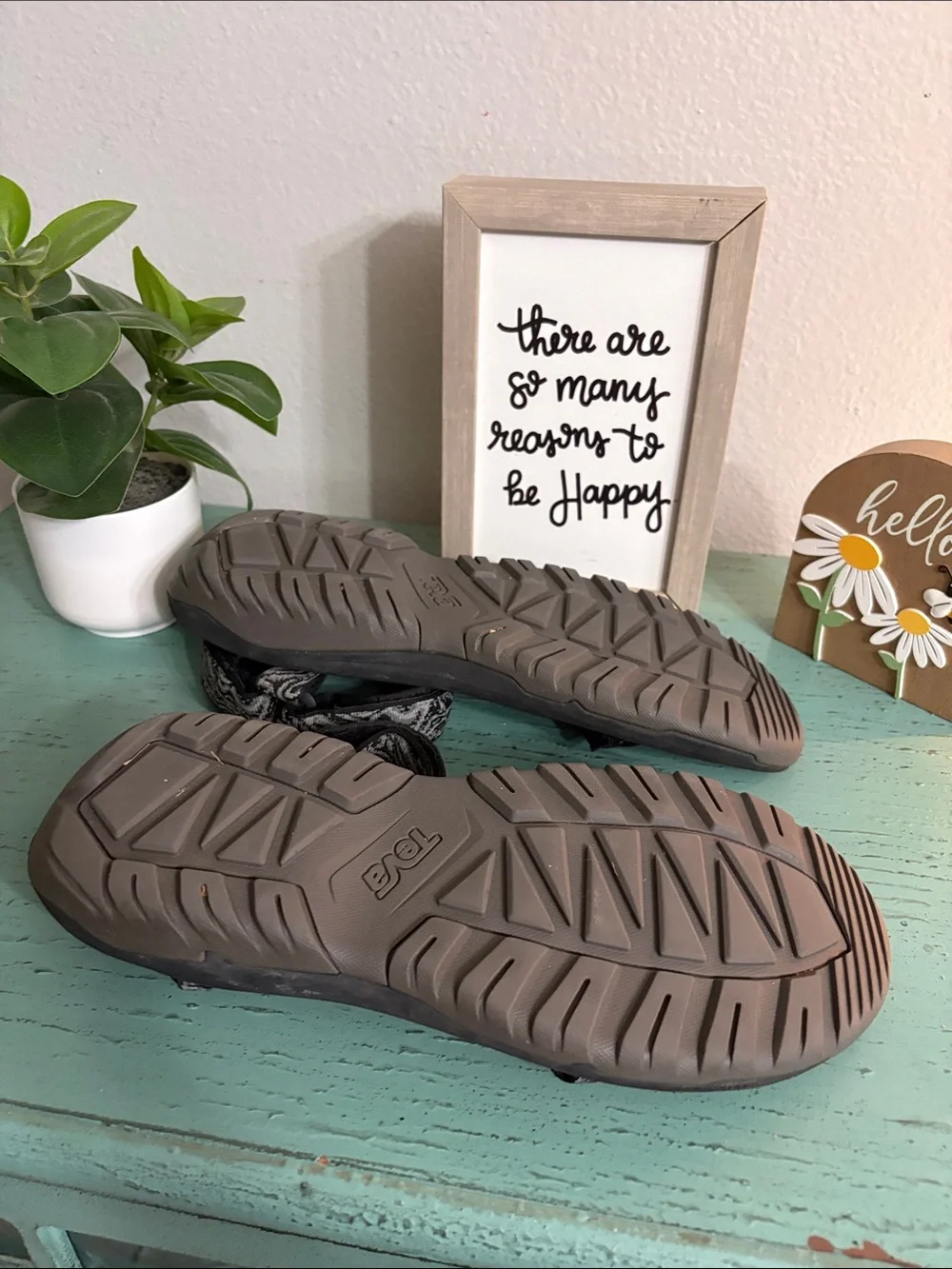 Black Patterned Mens Teva Sport Sandals